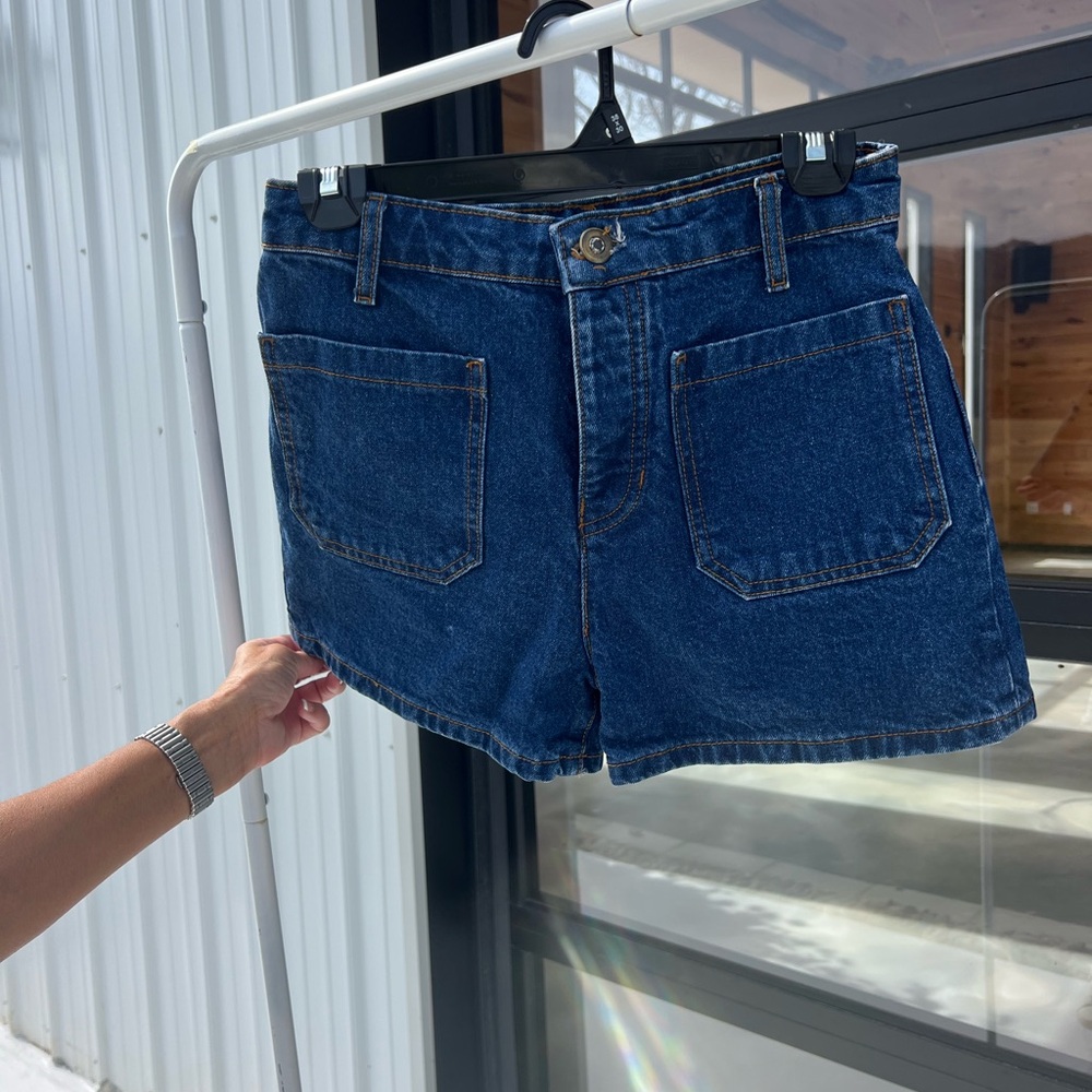 Chelsea & Violet Deep Blue Jean Shorts